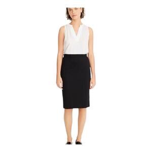 J. Crew No. 2 Stretch Twill Pencil Skirt in Black